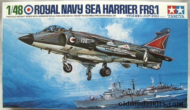 Tamiya 1/48 Royal Navy Sea Harrier FRS.1 - Royal Navy No. 899 NAS FAA at RNAS Yeovilton / No. 800 NAS FAA on HMS Hermes / No. 801 NAS FAA on HMS Invincible, 61026 plastic model kit